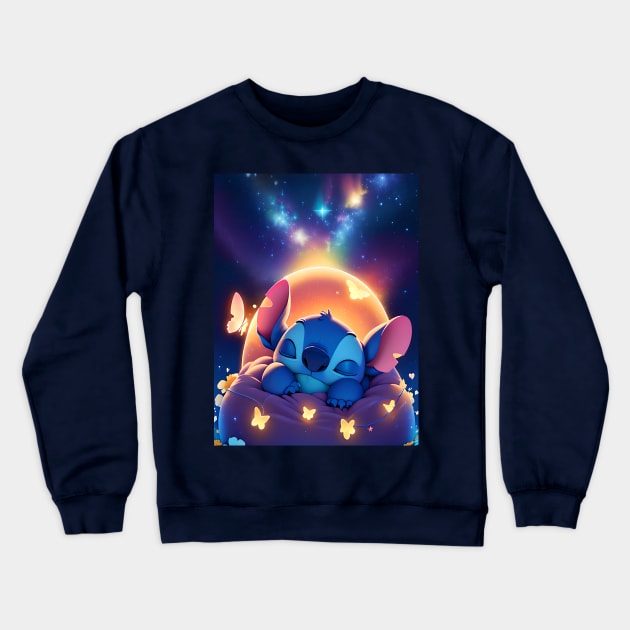 stitch dreamland Crewneck Sweatshirt by cloudart2868